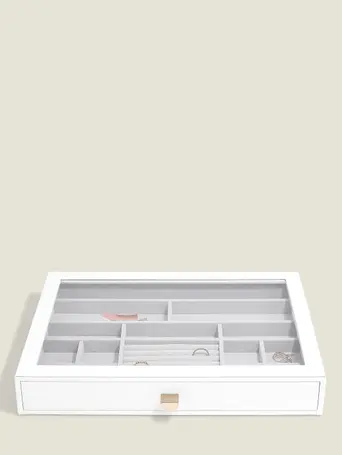 Pebble White Supersize Jewellery Box Display Drawer