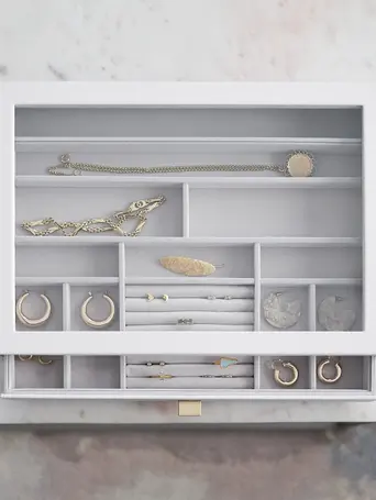 Pebble White Supersize Jewellery Box Display Drawer