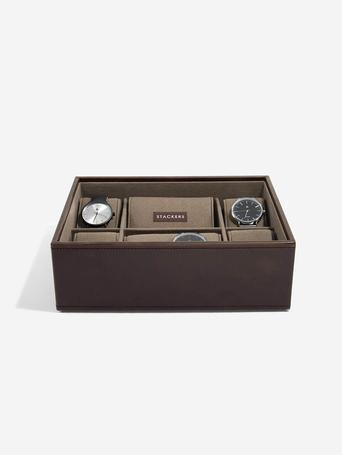 STACKER WATCHBOX 8 PC BROWN WITH KHAKI
