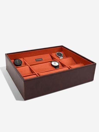 STACKER WATCHBOX 15 PC OPEN BROWN / ORANGE
