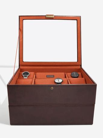 STACKER WATCHBOX 15 PC BROWN / ORANGE SET 2 PCS