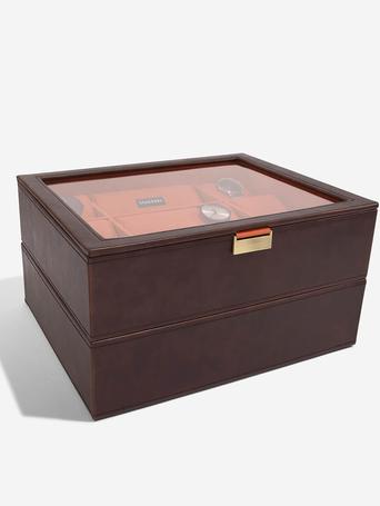 STACKER WATCHBOX 15 PC BROWN / ORANGE SET 2 PCS