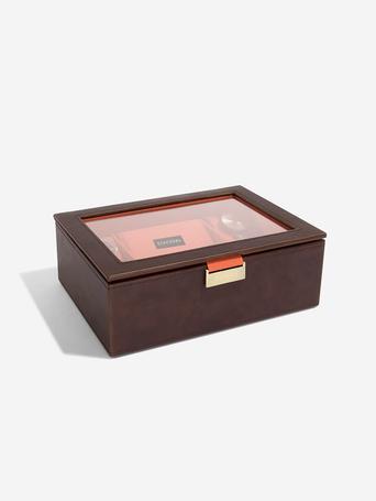 STACKER WATCHBOX 8 PC TOP BROWN / ORANGE