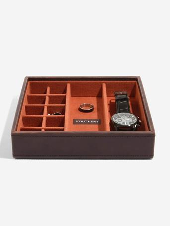 STACKER MEN LARGE BROWN / ORANGE CUFFLINK