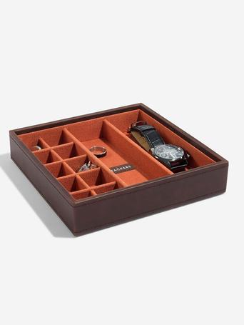 STACKER MEN LARGE BROWN / ORANGE CUFFLINK