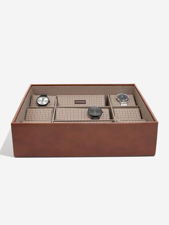 STACKER WATCHBOX 15 PC OPEN TAN CHECK
