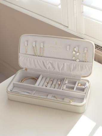 Abbott Lyon X Stackers Oatmeal Zipped Jewellery Box
