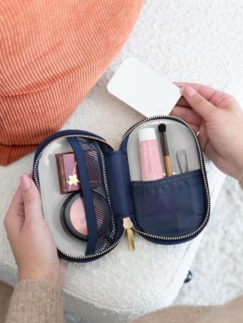 Limited Edition Navy Velvet Compact Cosmetic Case