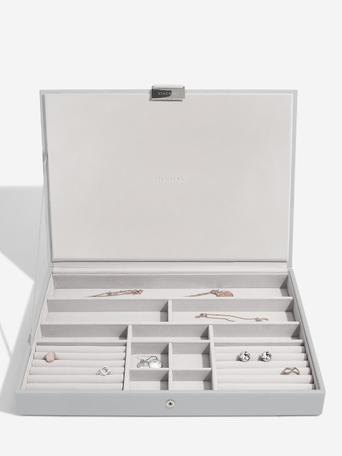 Pebble Grey Supersize Jewellery Box 1-Drawer Set