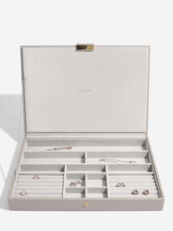 Taupe Supersize Jewellery Box 1-Drawer Set
