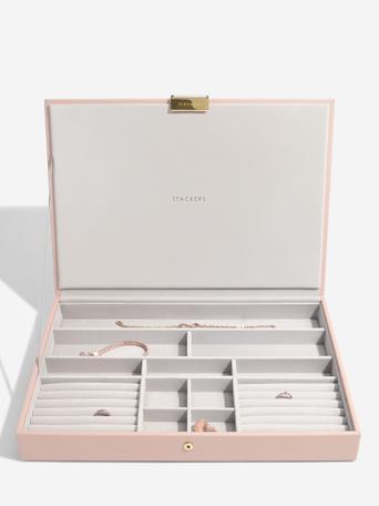 Blush Pink & Champagne Gold Supersize Jewellery Box 1-Drawer Set