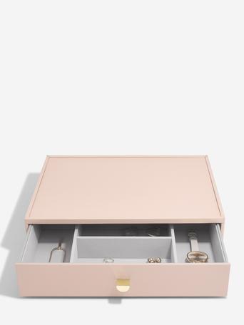 Blush Pink & Champagne Gold Supersize Jewellery Box 1-Drawer Set