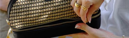 Raffia Cosmetic Bag