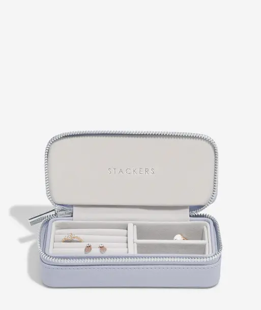 Lavender Medium Zipped Travel Jewellery Box