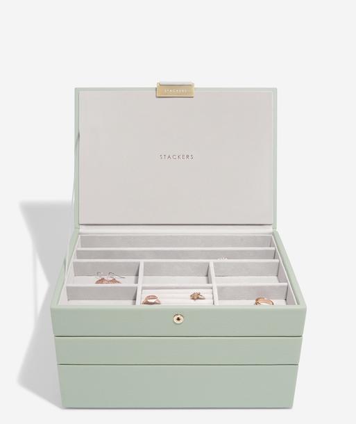 Sage Green Classic Jewellery Box Set of 3