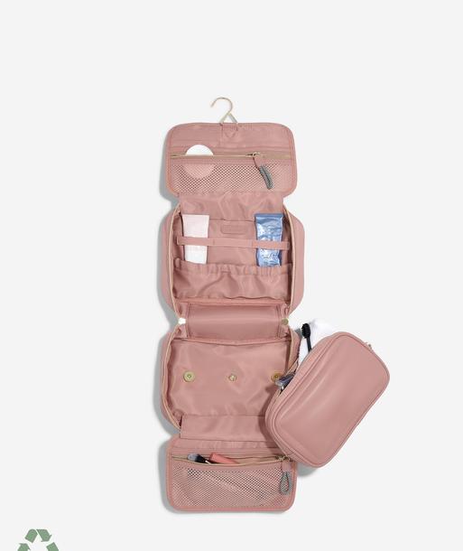 Recycled Nylon Pink Hanging Washbag