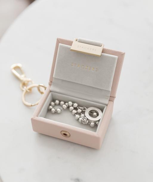 Blush Pink Nano Jewellery Box Keyring Bauble