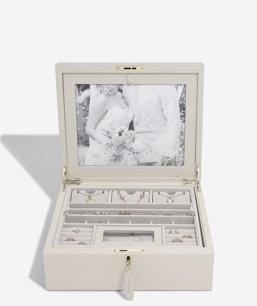 Oatmeal Medium Luxury Photo Jewellery Box
