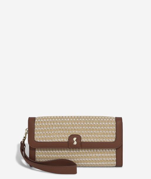 Tan Raffia Purse