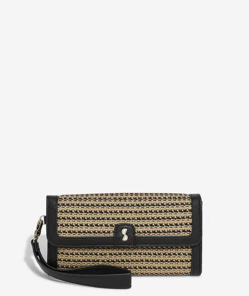 Black Raffia Purse