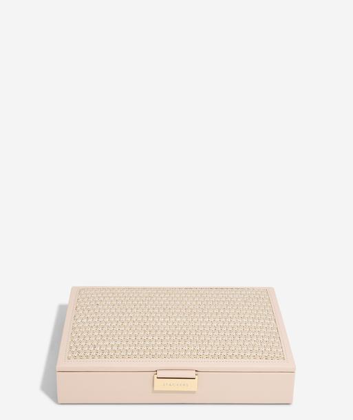 Blush Raffia Classic Jewellery Box Lid