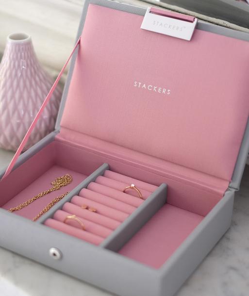 Grey & Rose Mini Jewellery Box Lid