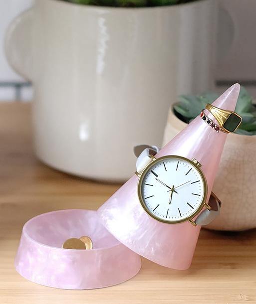 Rose Quartz Effect Large Jewellery Peak