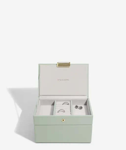 Sage Green Mini Jewellery Box Set of 2