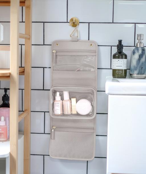 Taupe Small Hanging Washbag