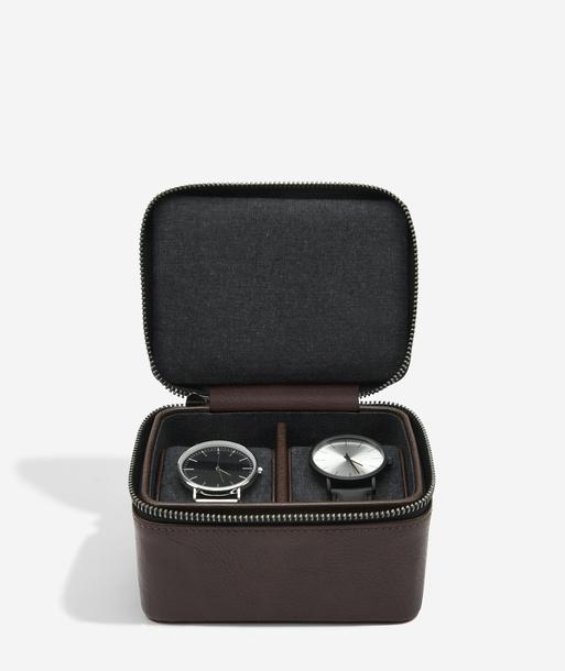Brown Large Zipped Watch Box