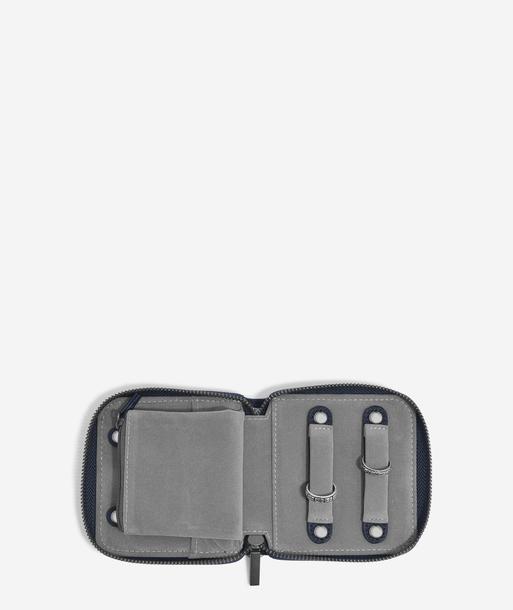 Navy Blue Compact Jewellery Roll