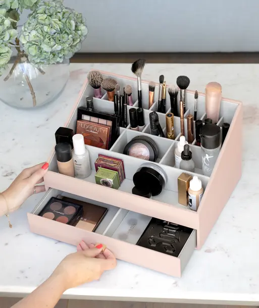Blush Pink Supersize Makeup Organiser