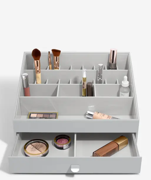 Pebble Grey Supersize Makeup Organiser
