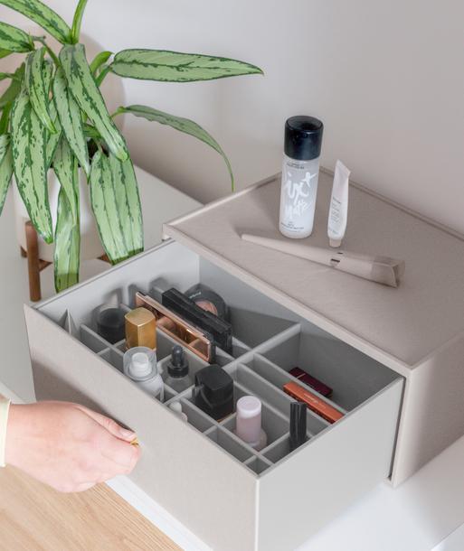 Taupe Supersize Makeup Deep Drawer