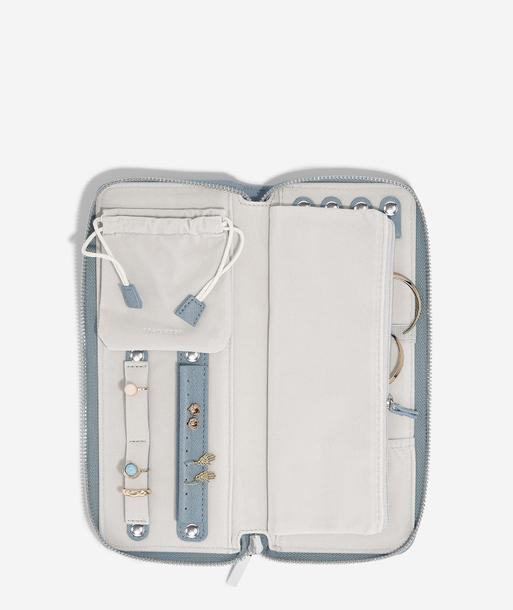 Dusky Blue Jewellery Roll