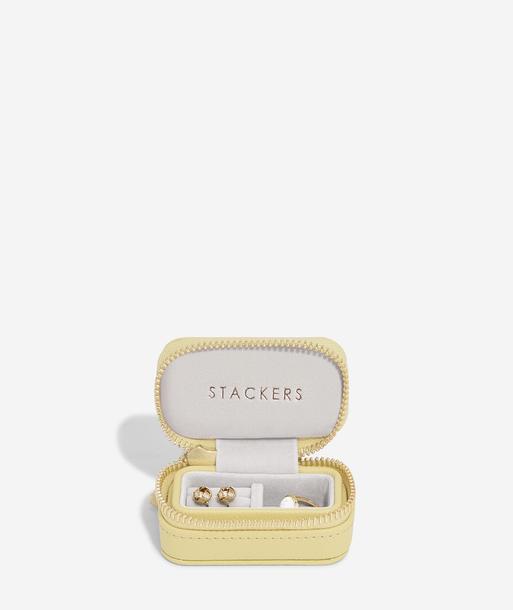 Butter Yellow Petite Zipped Travel Jewellery Box