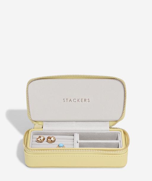 Butter Yellow Medium Zipped Travel Jewellery Box