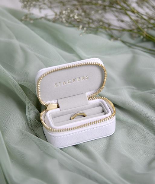 Pebble White Ring Box
