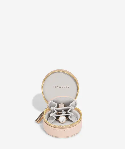 Blush Pink Oyster Travel Jewellery Box