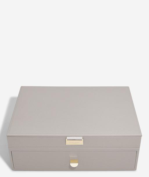 Taupe Supersize Jewellery Box 1-Drawer Set