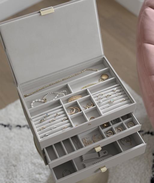 Taupe Supersize Jewellery Box 2-Drawer Set