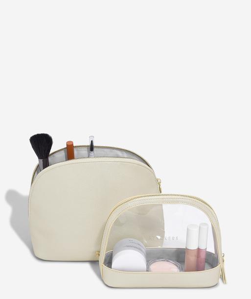 Limited Edition Metallic Pearl Nested Cosmetic Bag Set of 2
