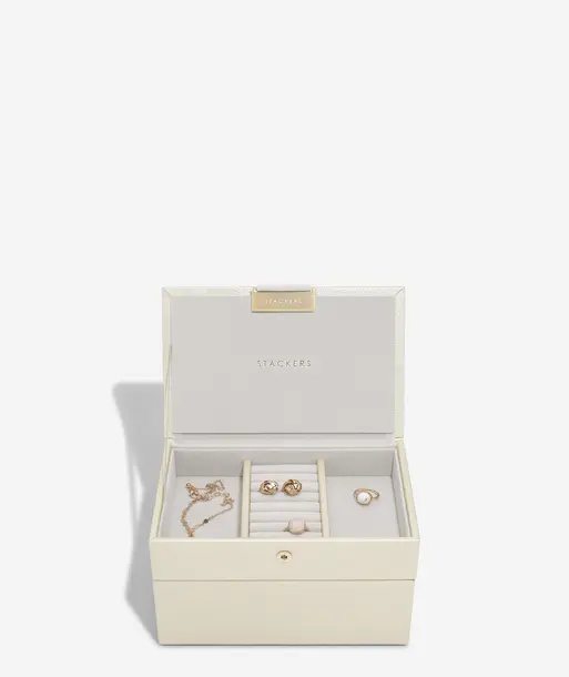 Metallic Pearl Mini Jewellery Box Set of 2