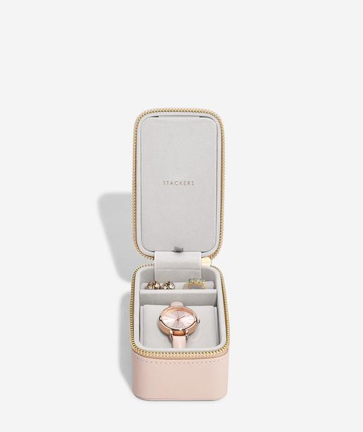 Blush Pink Travel Jewellery & Watch Box