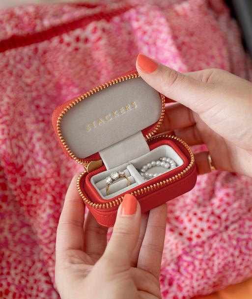 Red Petite Travel Jewellery Box