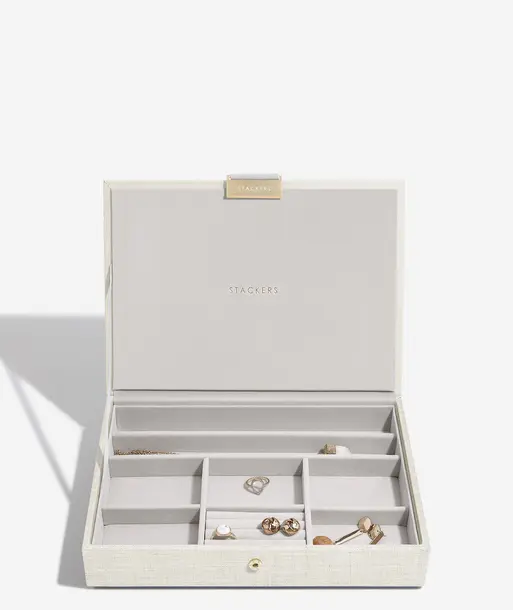 Oatmeal & Linen Classic Jewellery Box Lid