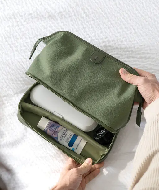 Green Large Canvas Washbag