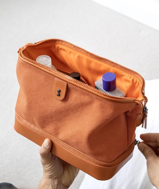 Orange Large Canvas Washbag