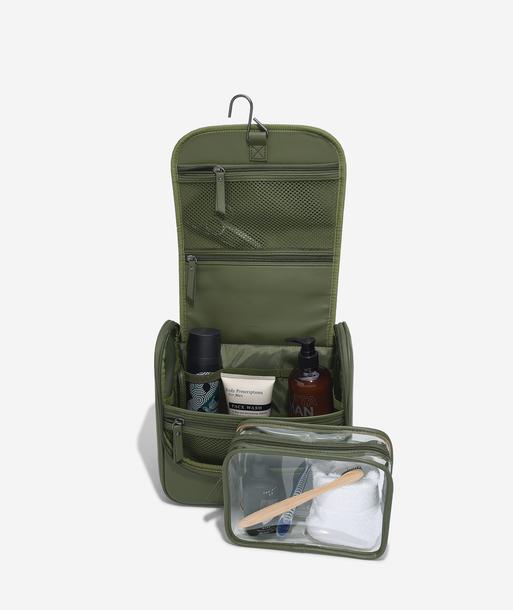 Green Canvas Hanging Washbag