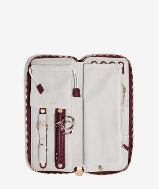 Burgundy Jewellery Roll